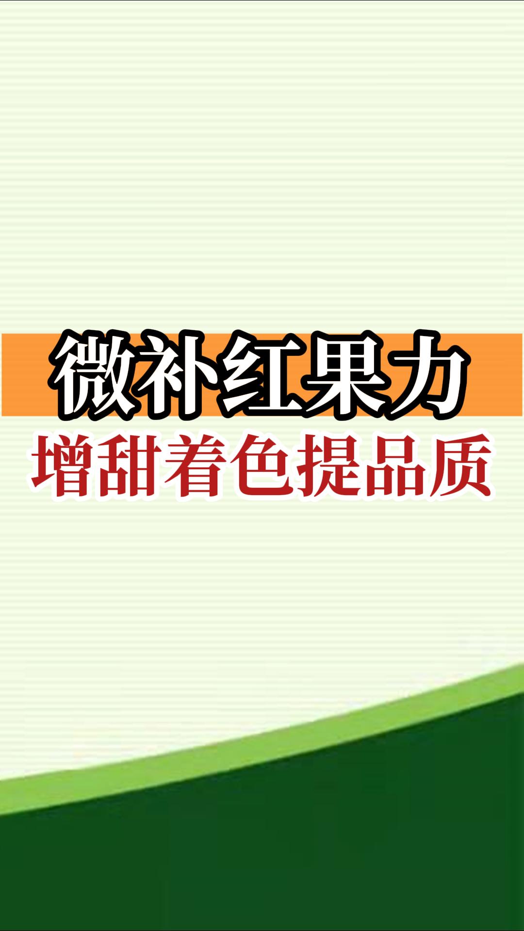 微補(bǔ)紅果力，增甜著色提品質(zhì)