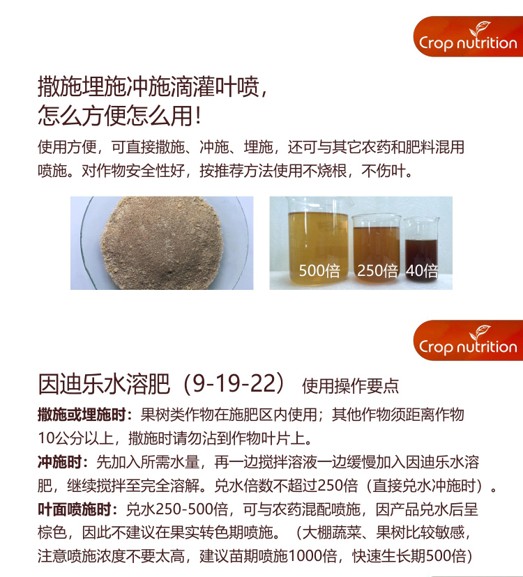 因迪樂(lè)水溶肥9-19-22