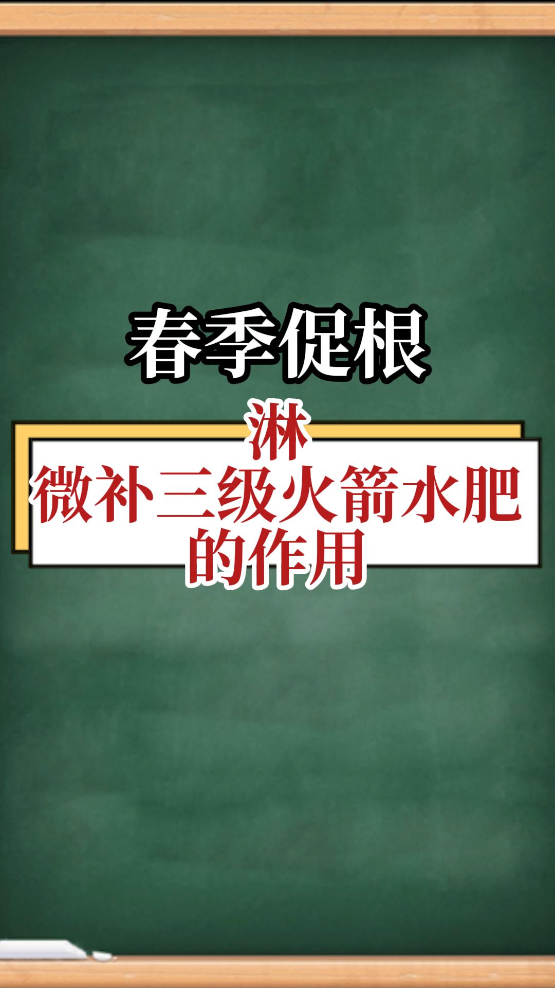 春季促根，淋微補三級火箭水肥的作用